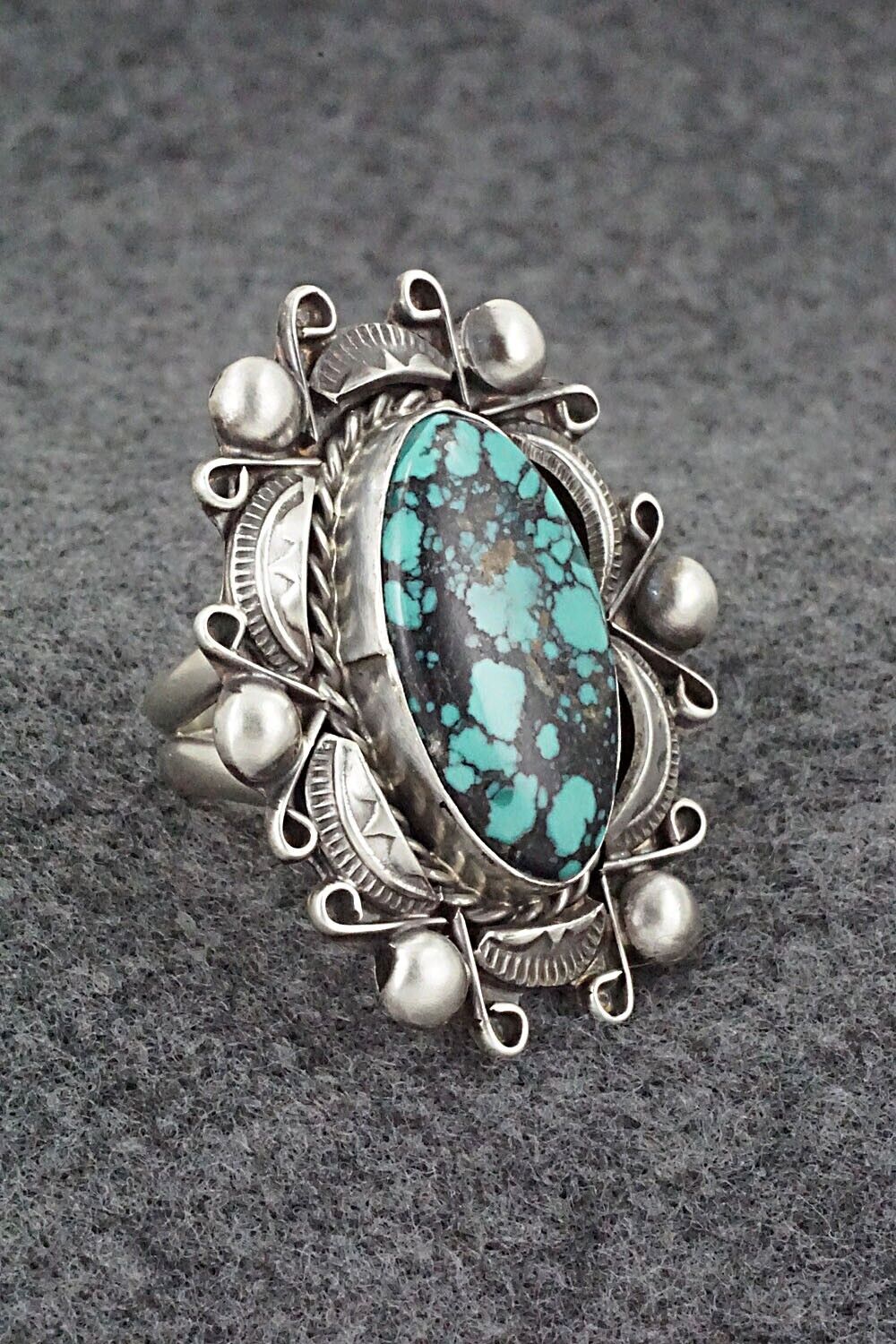 Turquoise & Sterling Silver Ring - Wilson Dawes - Size 10