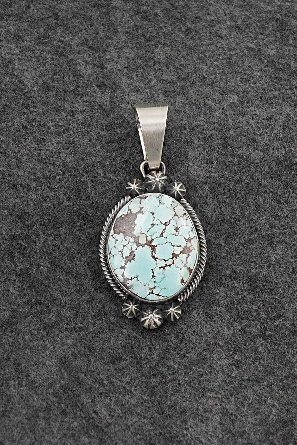 Turquoise & Sterling Silver Pendant - Darrin Livingston