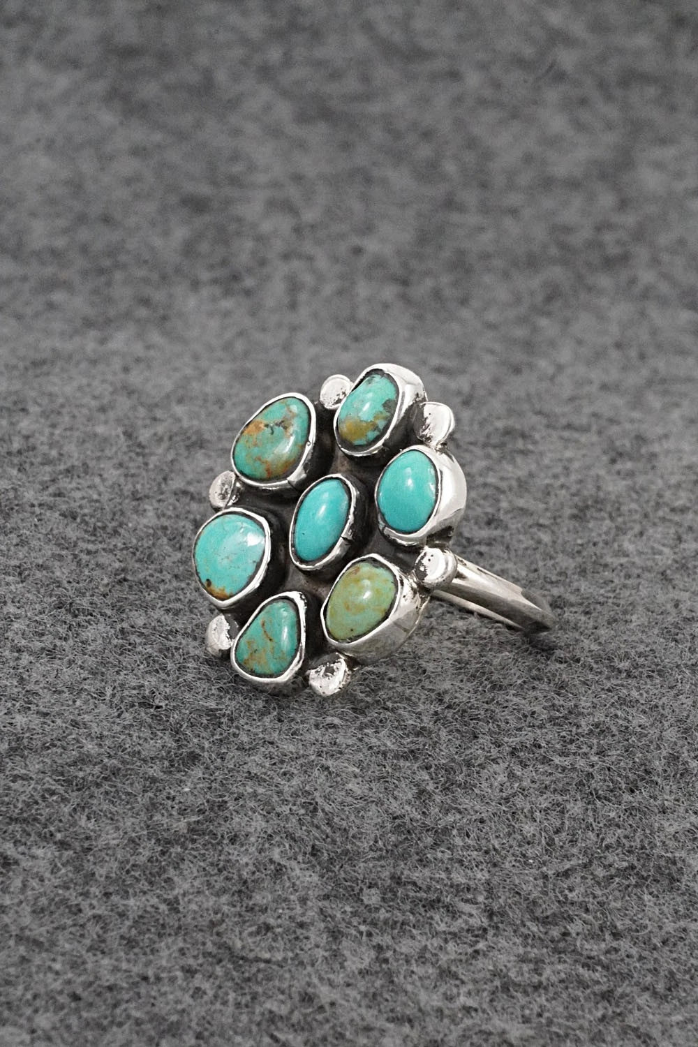 Turquoise & Sterling Silver Ring - Priscilla Reeder - Size 9