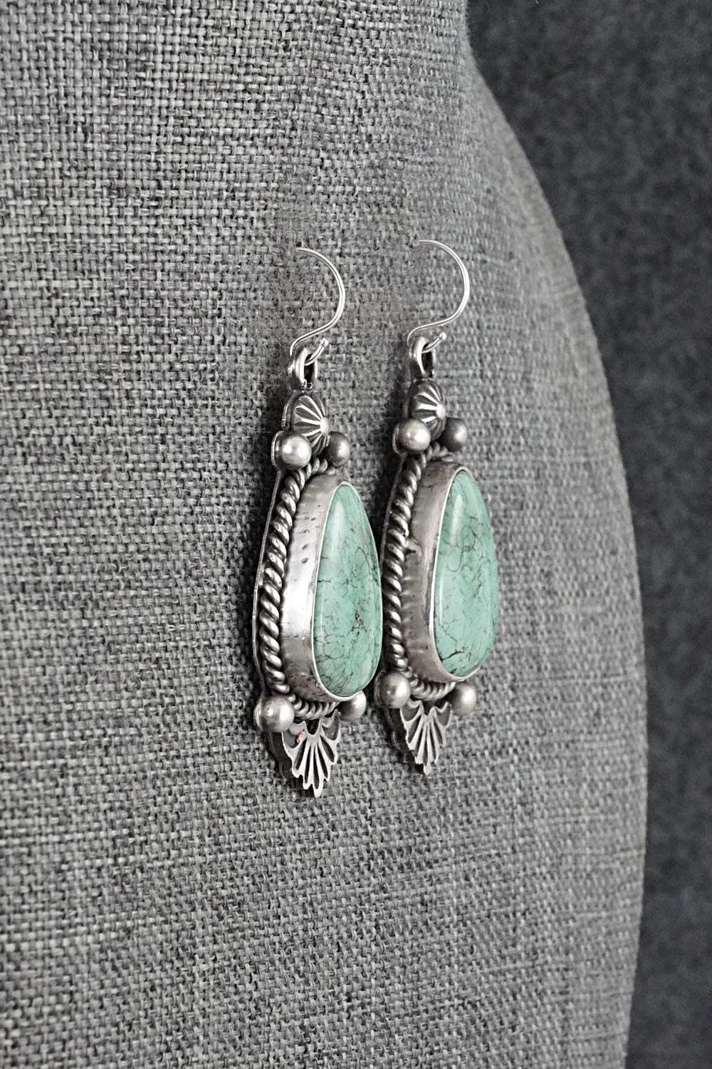 Turquoise & Sterling Silver Earrings - Michael Calladitto