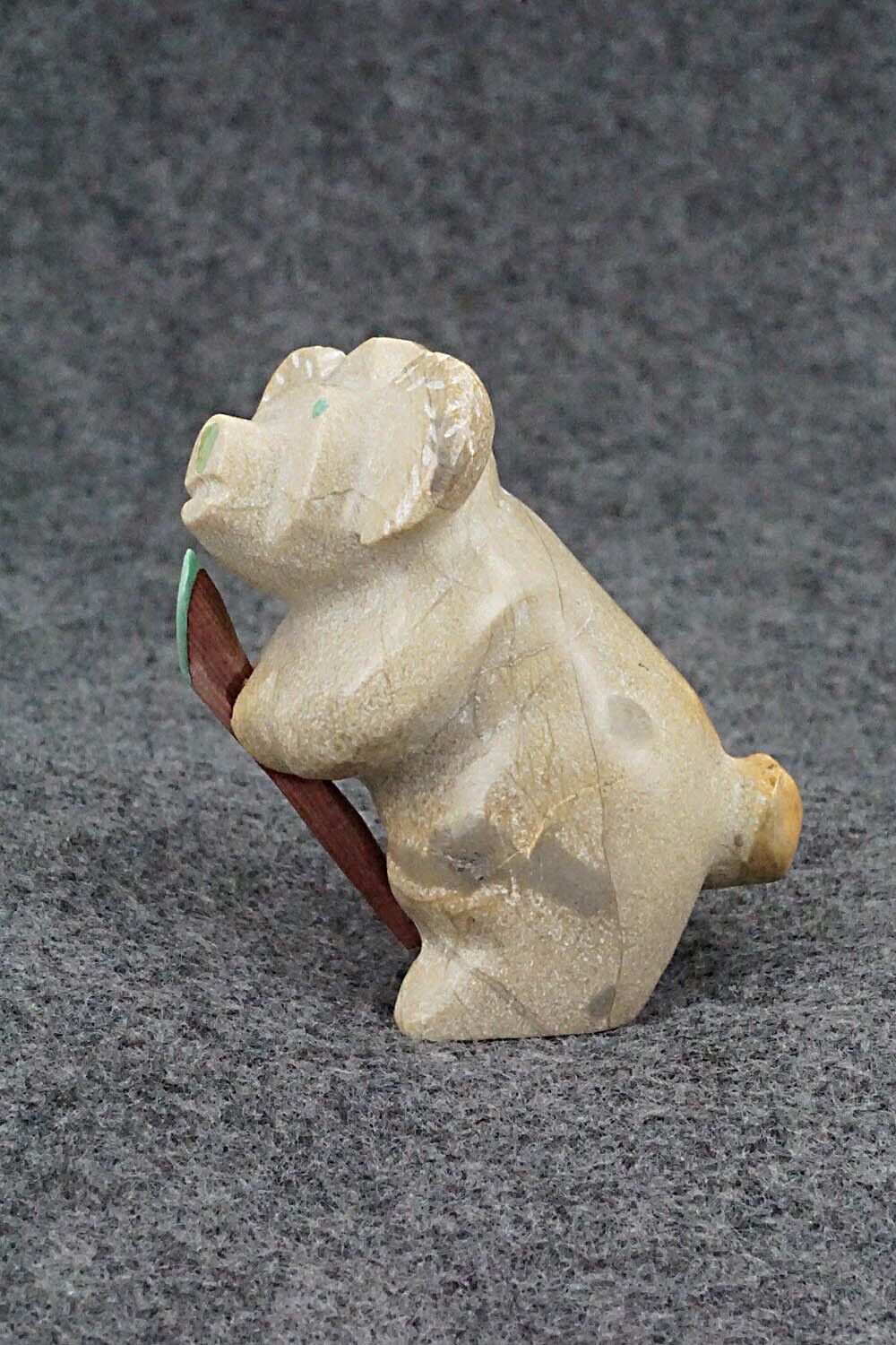 Koala Bear Zuni Fetish Carving - Enrike Leekya