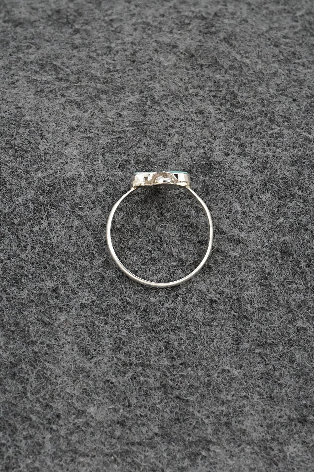 Turquoise & Sterling Silver Ring - Ola Eriacho - Size 7.5