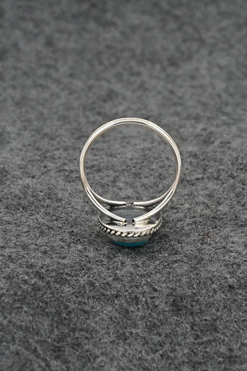 Turquoise & Sterling Silver Ring - Eugene Gruber - Size 9