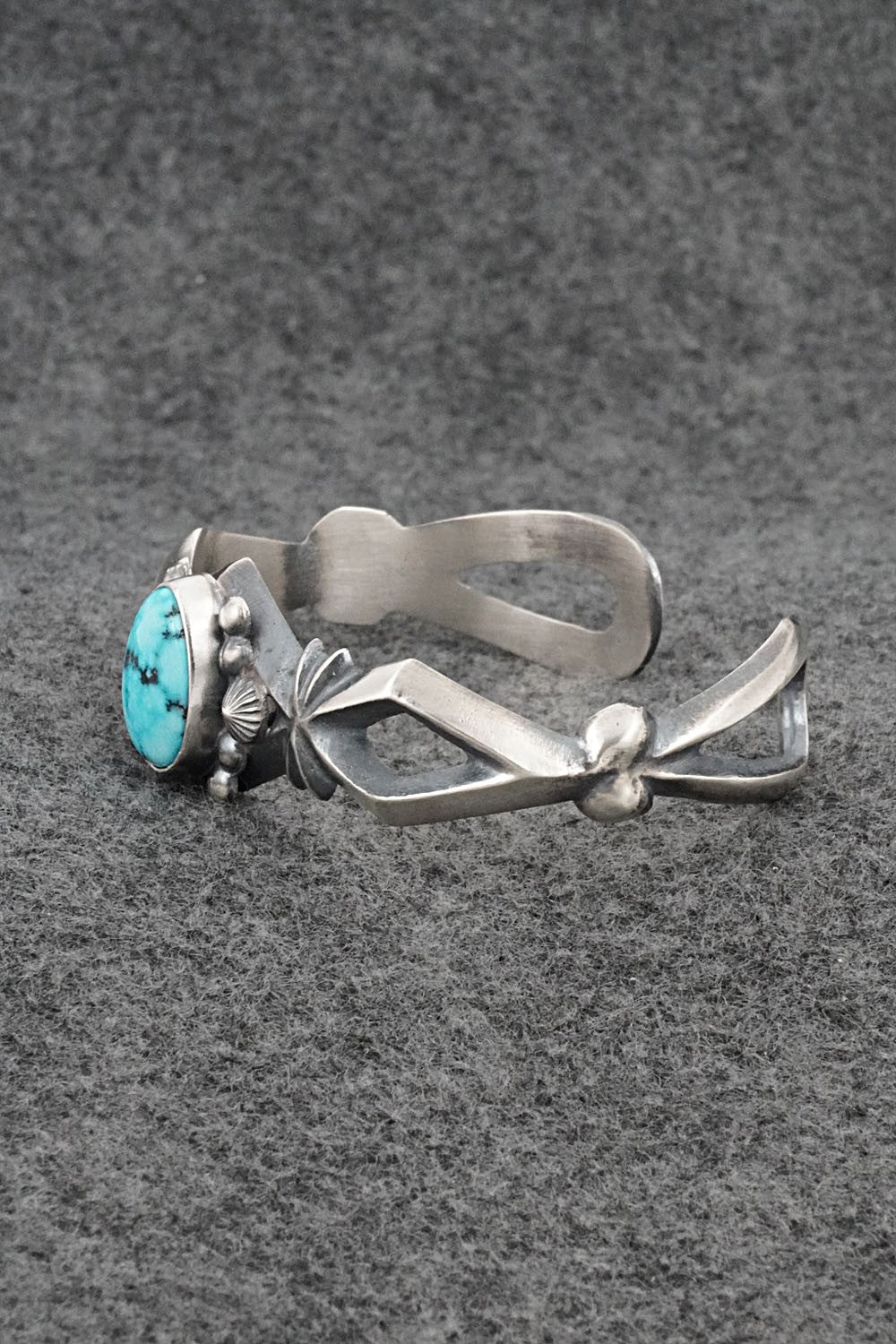 Turquoise & Sterling Silver Bracelet - Harrison Bitsue