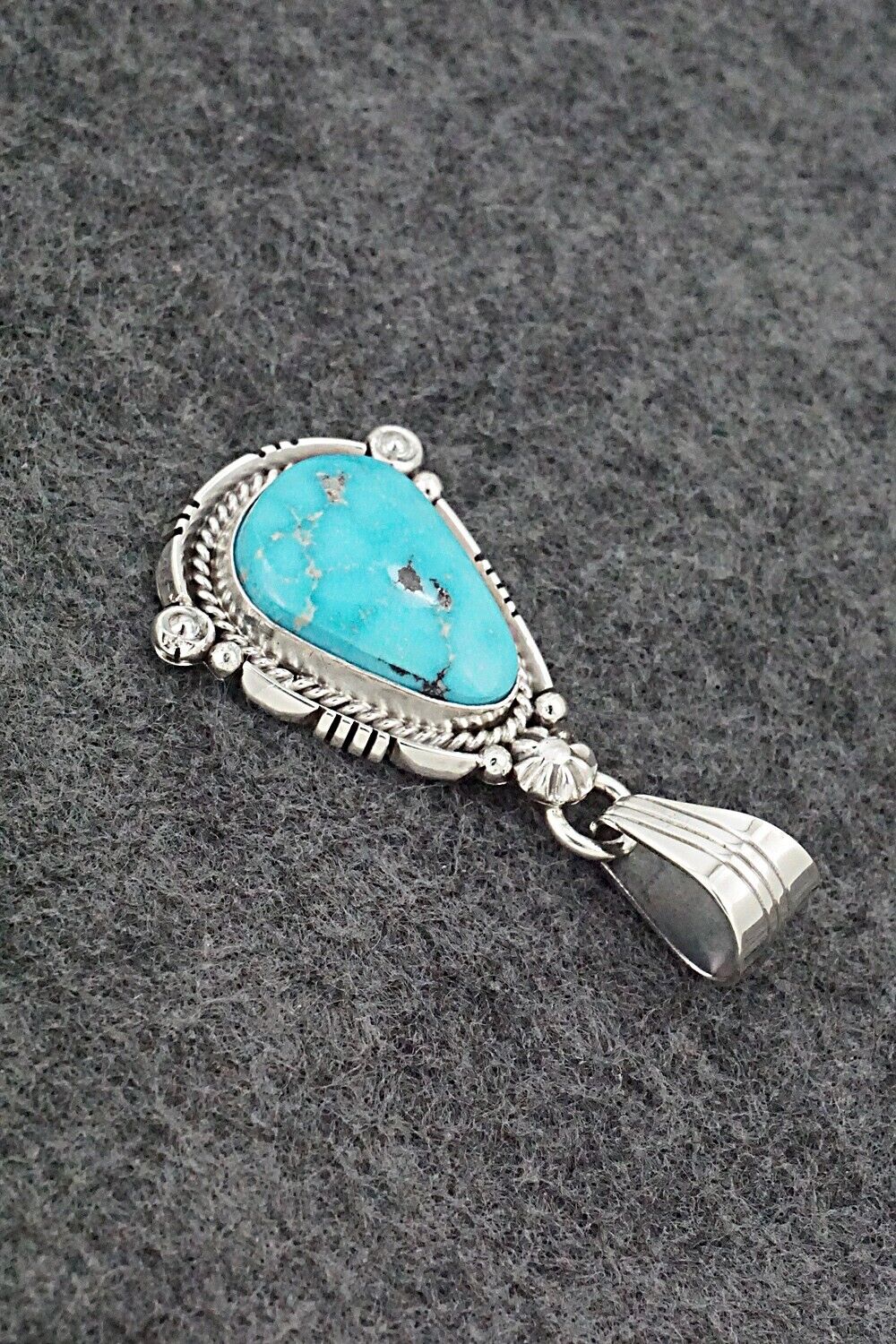 Turquoise & Sterling Silver Pendant - Daniel Benally