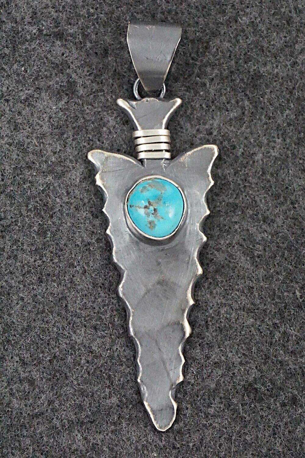 Turquoise & Sterling Silver Pendant - Mildred Parkhurst