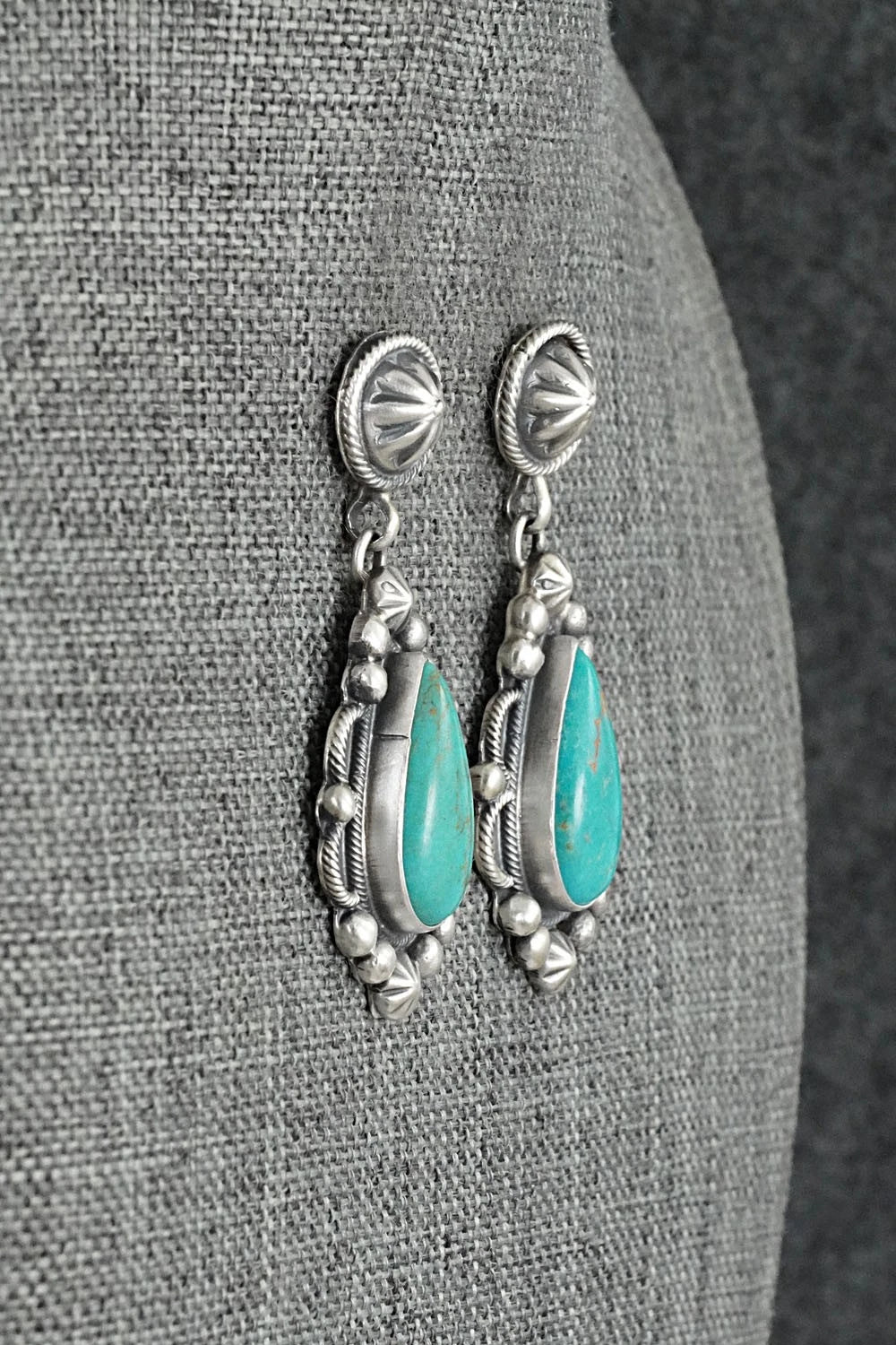 Turquoise & Sterling Silver Earrings - Darrin Livingston