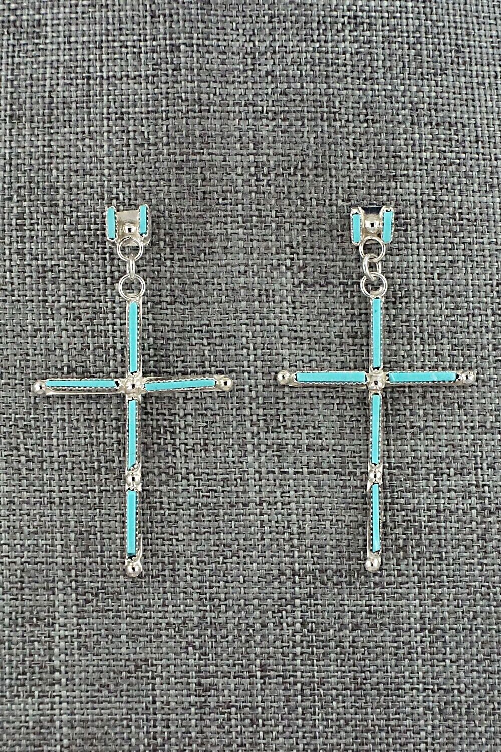 Turquoise & Sterling Silver Earrings - Ashley Laate