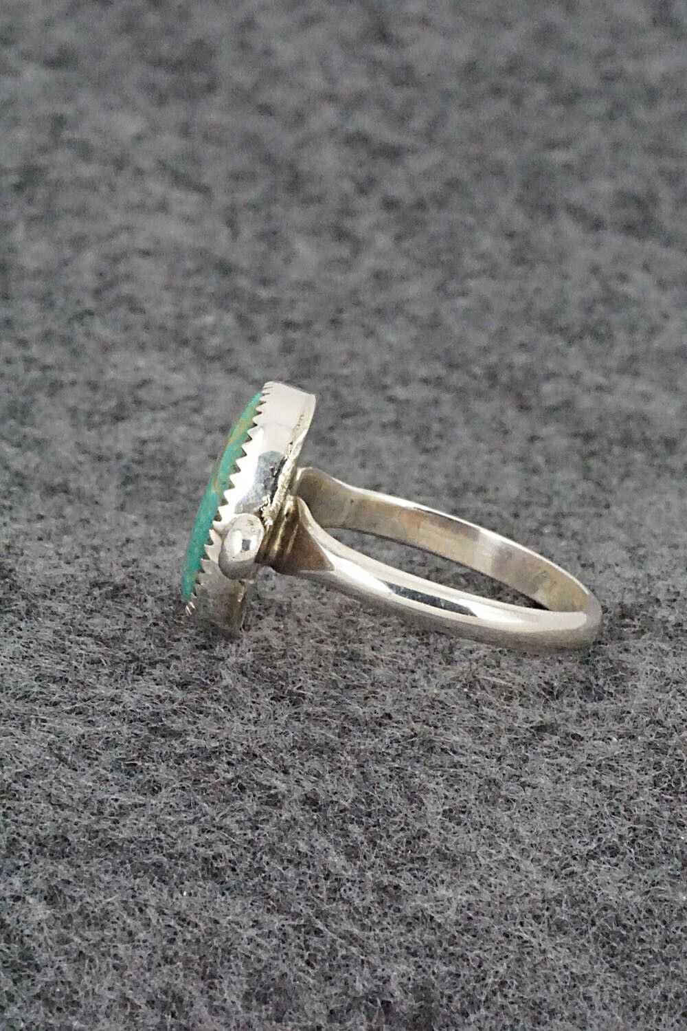 Turquoise & Sterling Silver Ring - Priscilla Reeder - Size 7.75