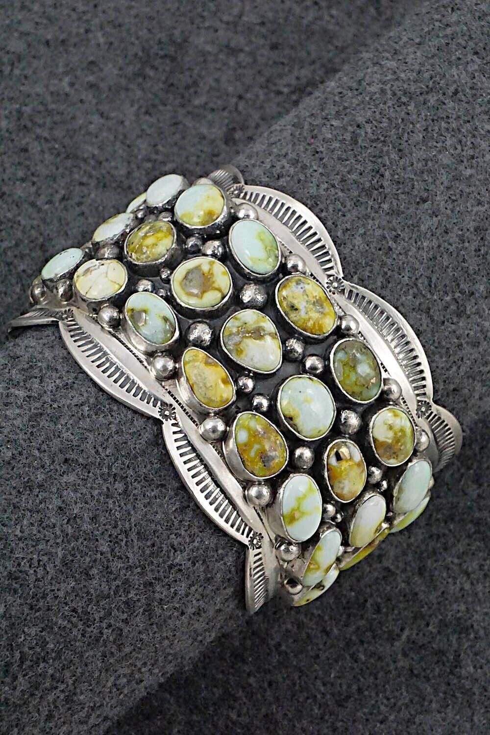 Variscite & Sterling Silver Bracelet - Tom Lewis
