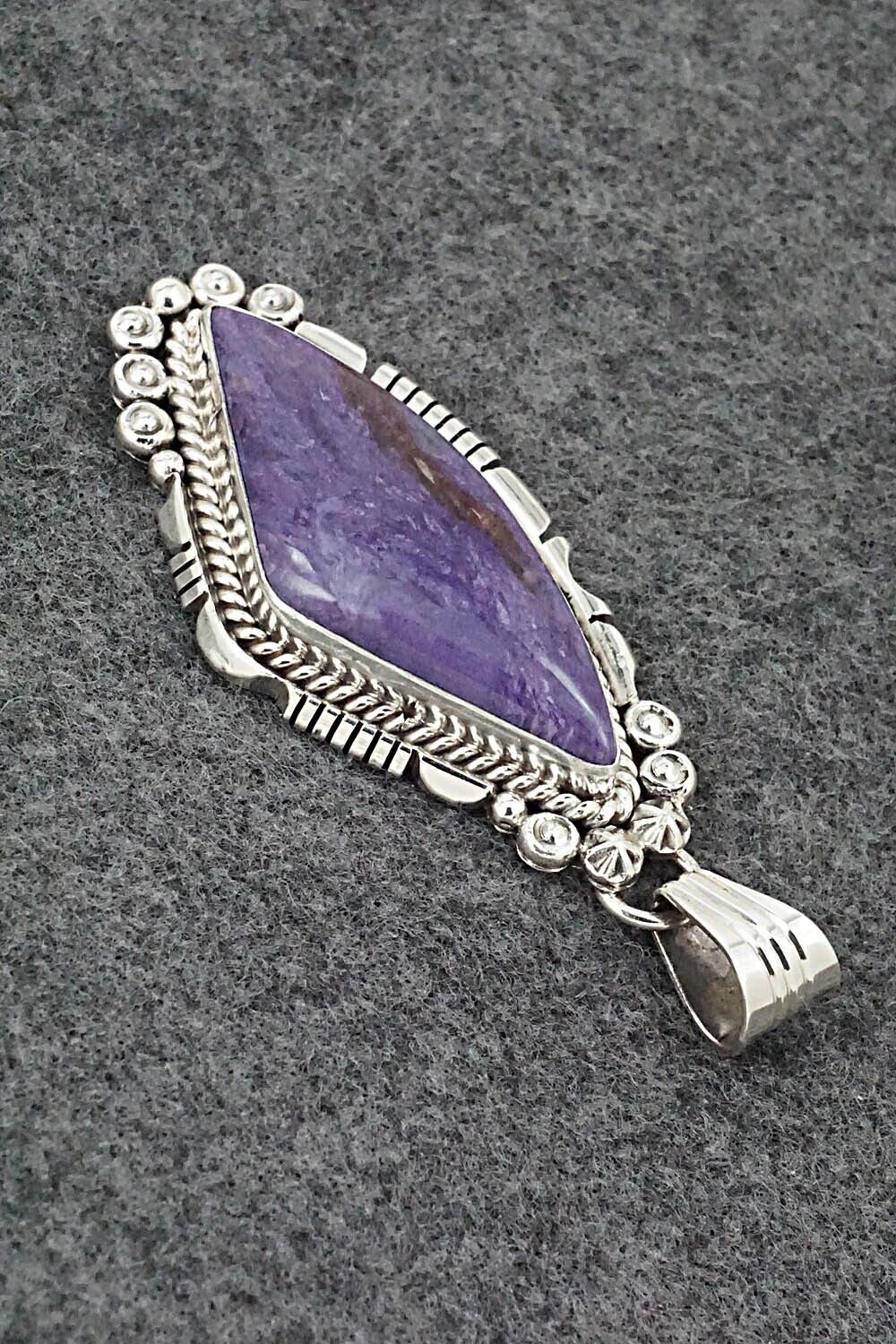 Charoite & Sterling Silver Pendant - Daniel Benally