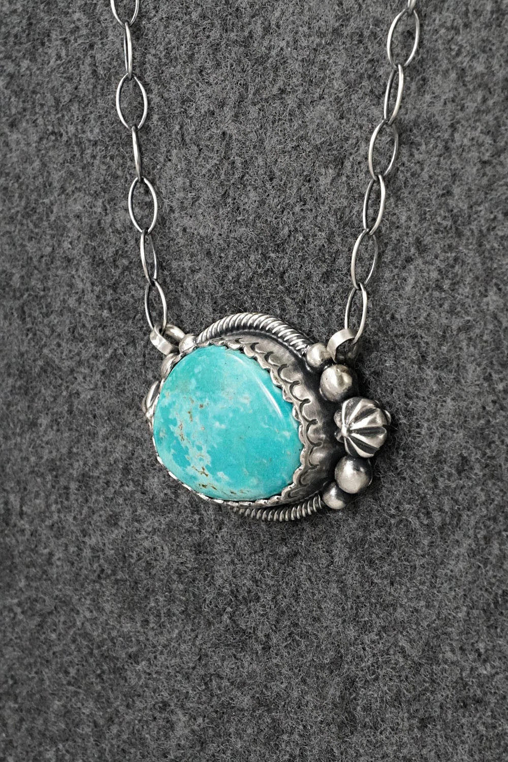 Turquoise & Sterling Silver Necklace - Mark Yazzie