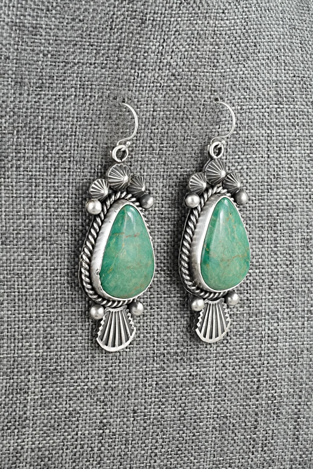 Turquoise & Sterling Silver Earrings - Michael Calladitto