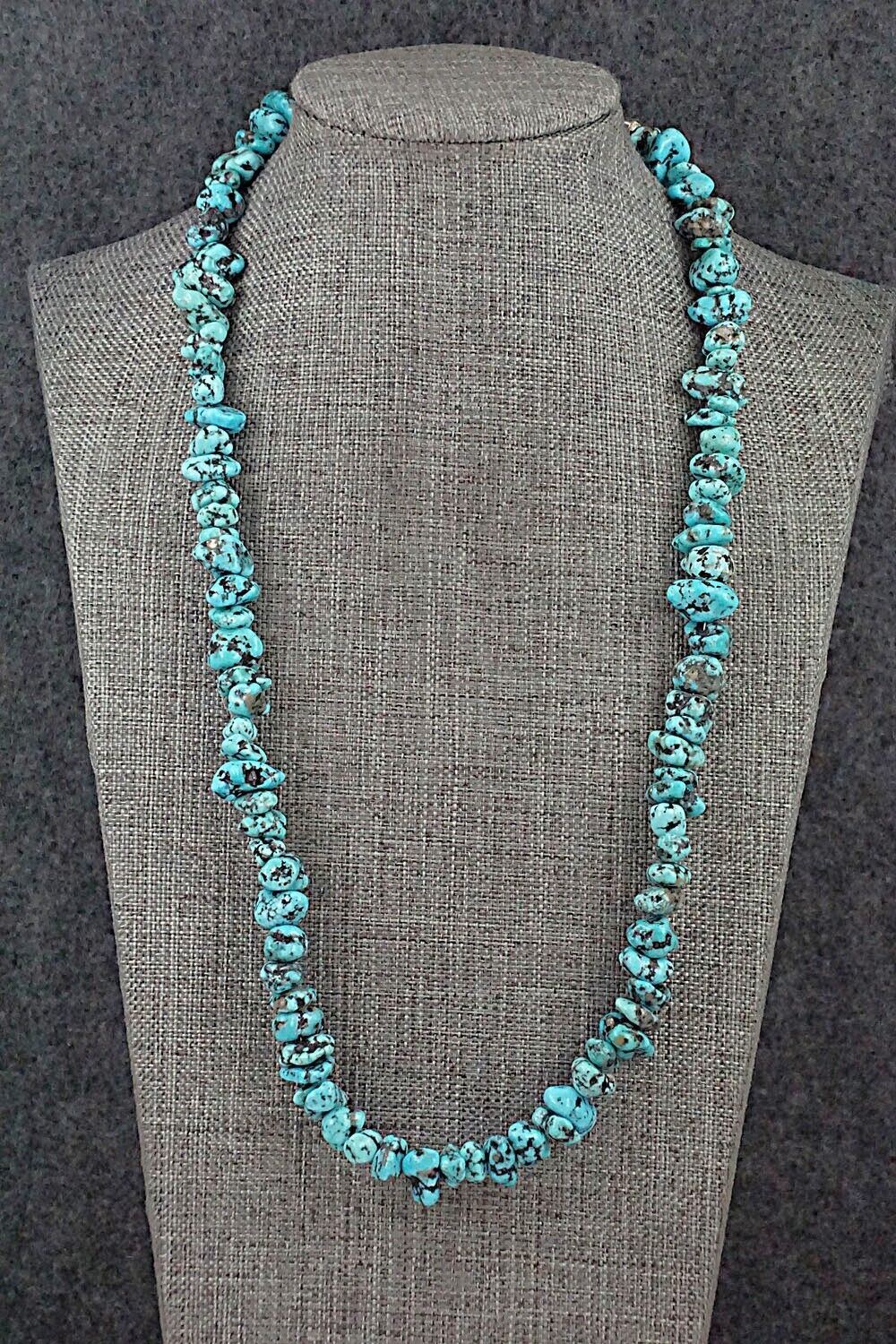 Turquoise & Sterling Silver Necklace 22" - Louise Joe