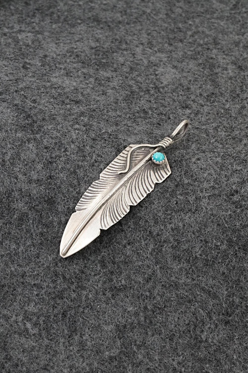 Turquoise & Sterling Silver Pendant - Chris Charley