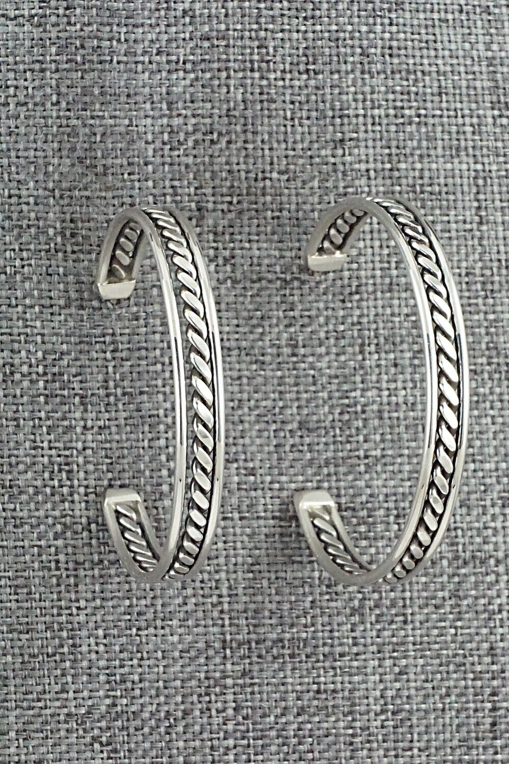 Sterling Silver Hoop Earrings - Elaine Tahe