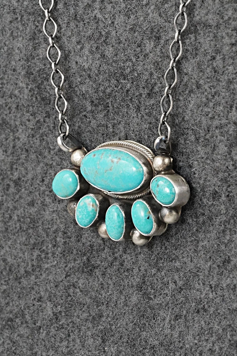 Turquoise & Sterling Silver Necklace - Kathleen Livingston