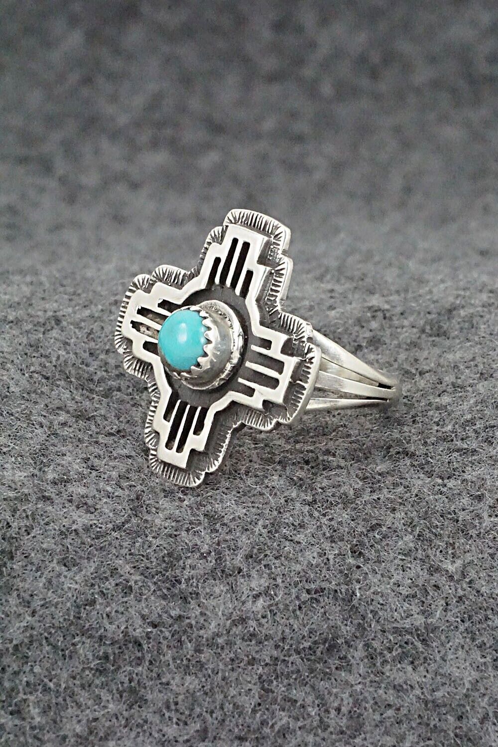 Turquoise and Sterling Silver Ring - Paige Gordon - Size 8