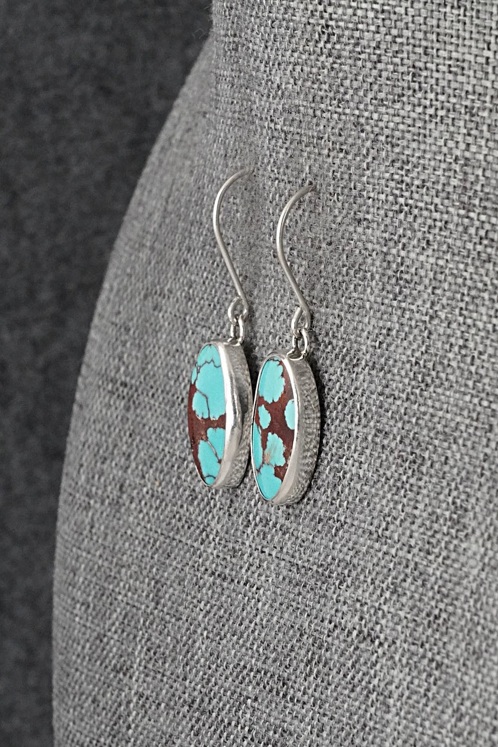 Turquoise & Sterling Silver Earrings - Eugene Gruber