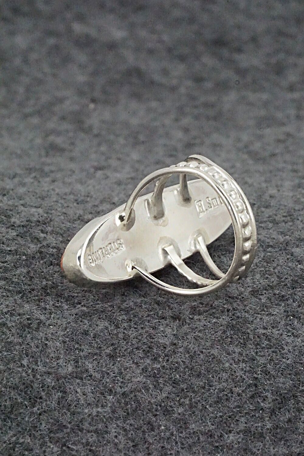 Spiny Oyster & Sterling Silver Ring - Harold Smith - Size 5.5