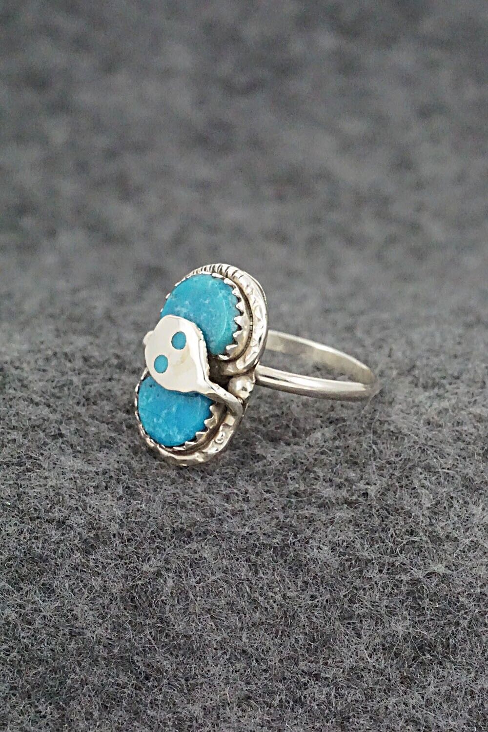 Turquoise & Sterling Silver Ring - Joy Calavaza - Size 7.25
