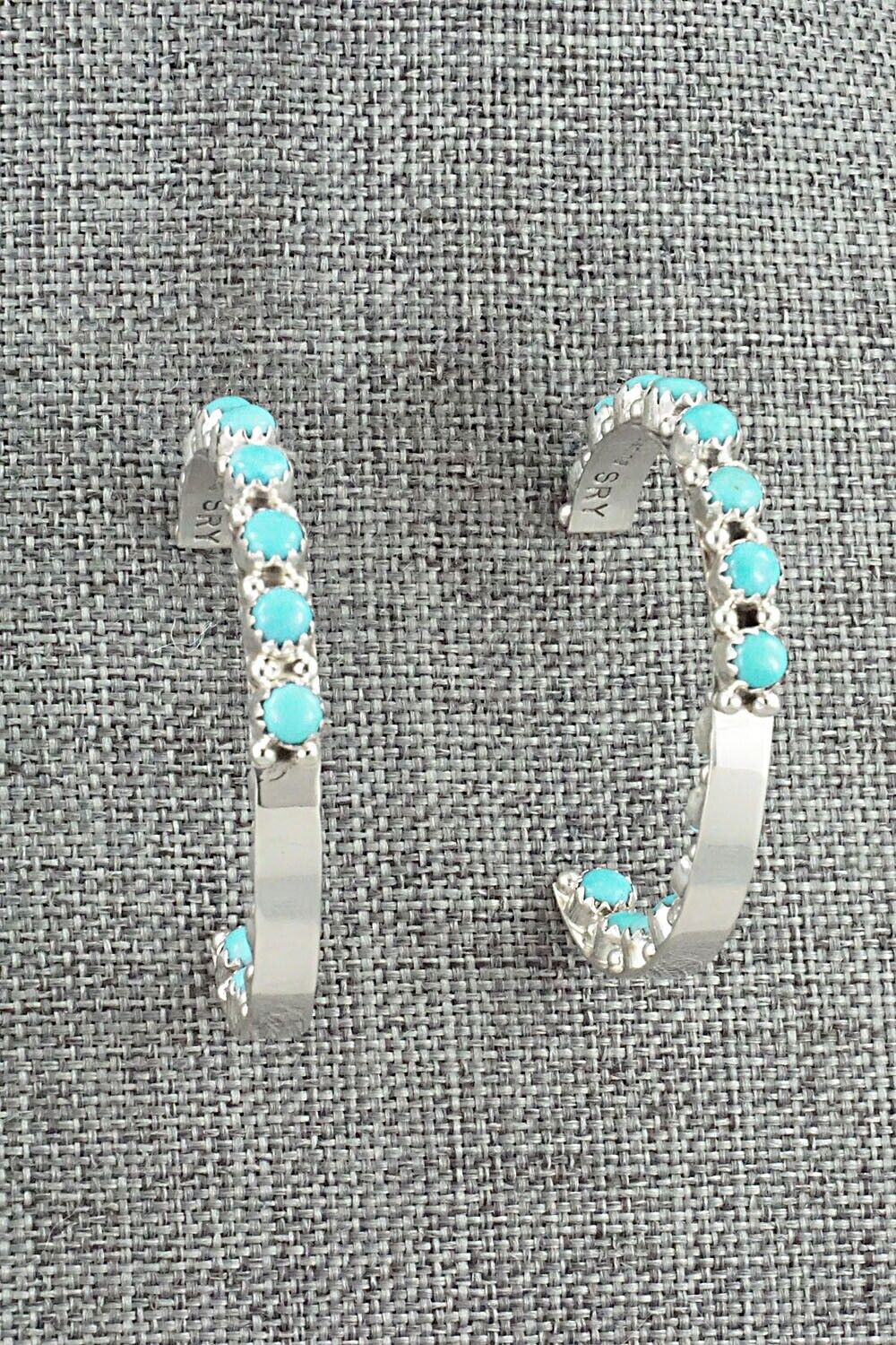 Turquoise and Sterling Silver Earrings - Gaynell Parker