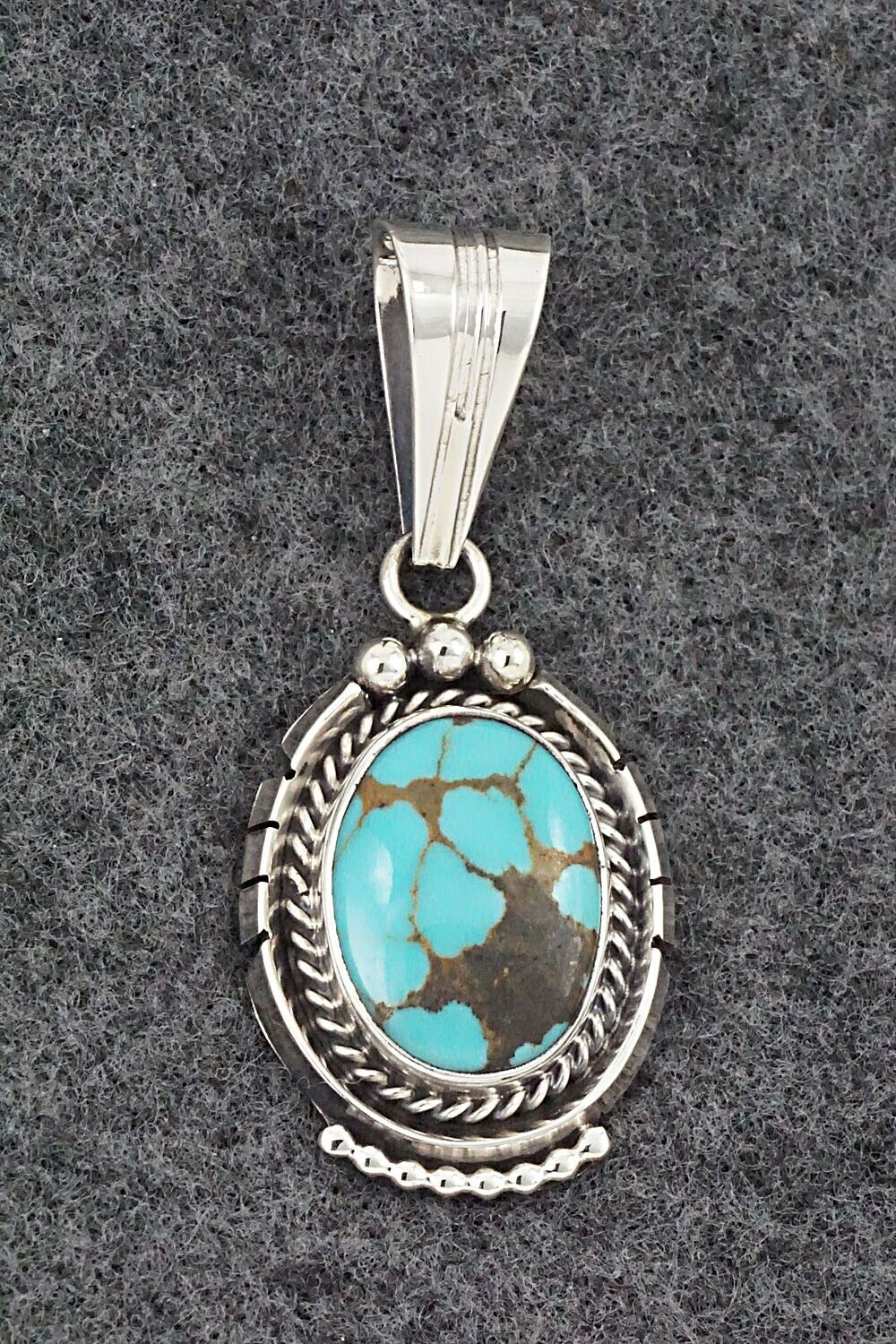 Turquoise & Sterling Silver Pendant - Samuel Yellowhair
