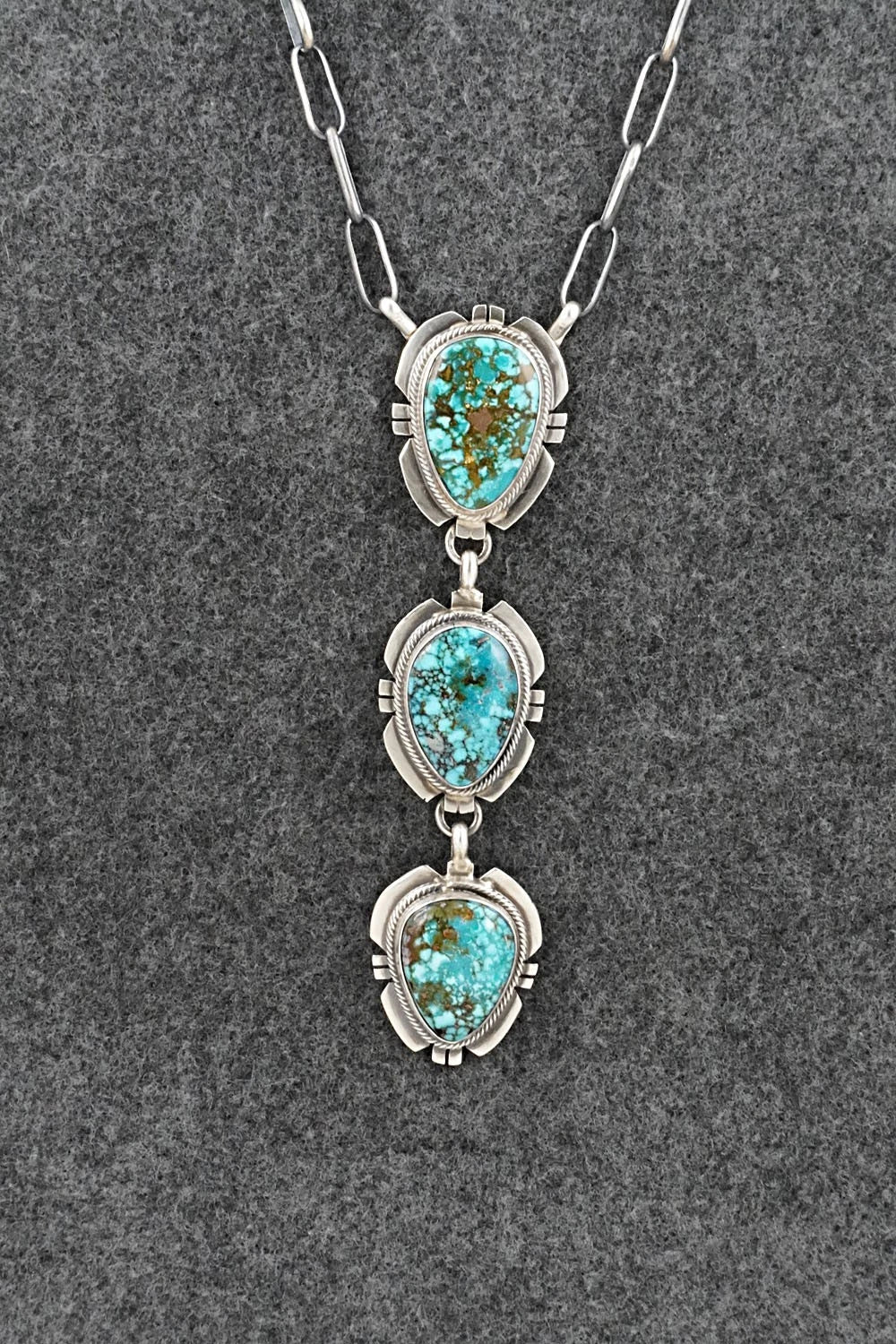 Turquoise & Sterling Silver Necklace - Randy Billy