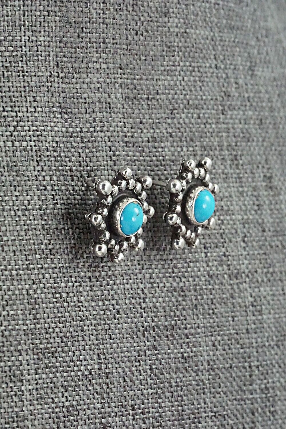 Turquoise & Sterling Silver Necklace and Earrings Set - Roie Jaque