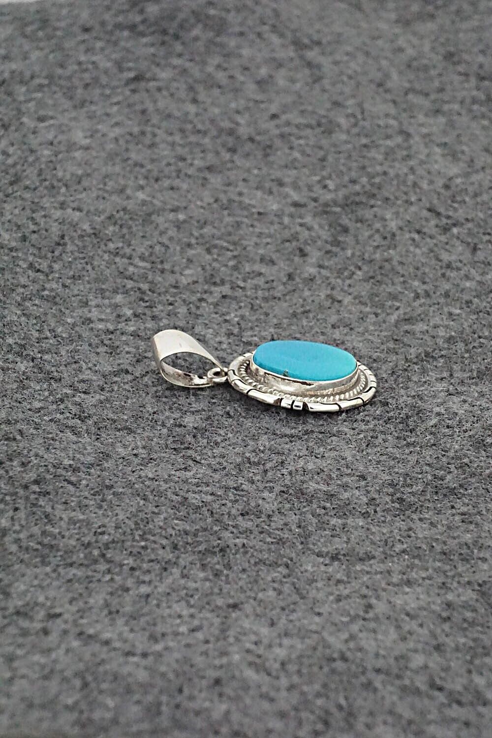 Turquoise & Sterling Silver Pendant - Peggy Skeets