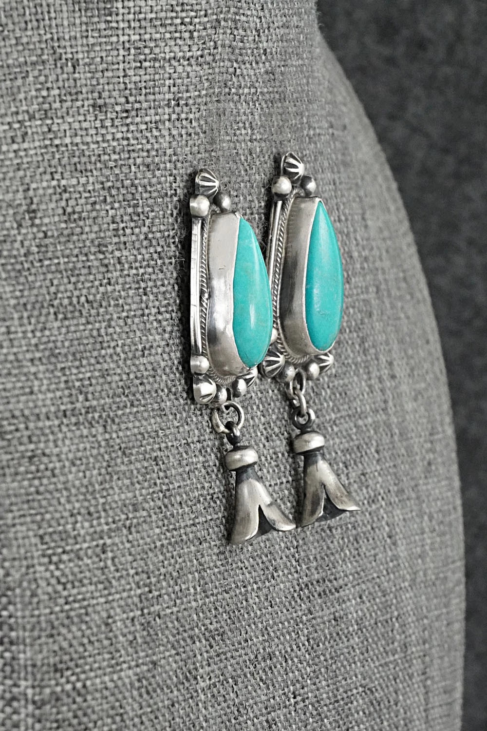 Turquoise & Sterling Silver Earrings - Bobby Johnson