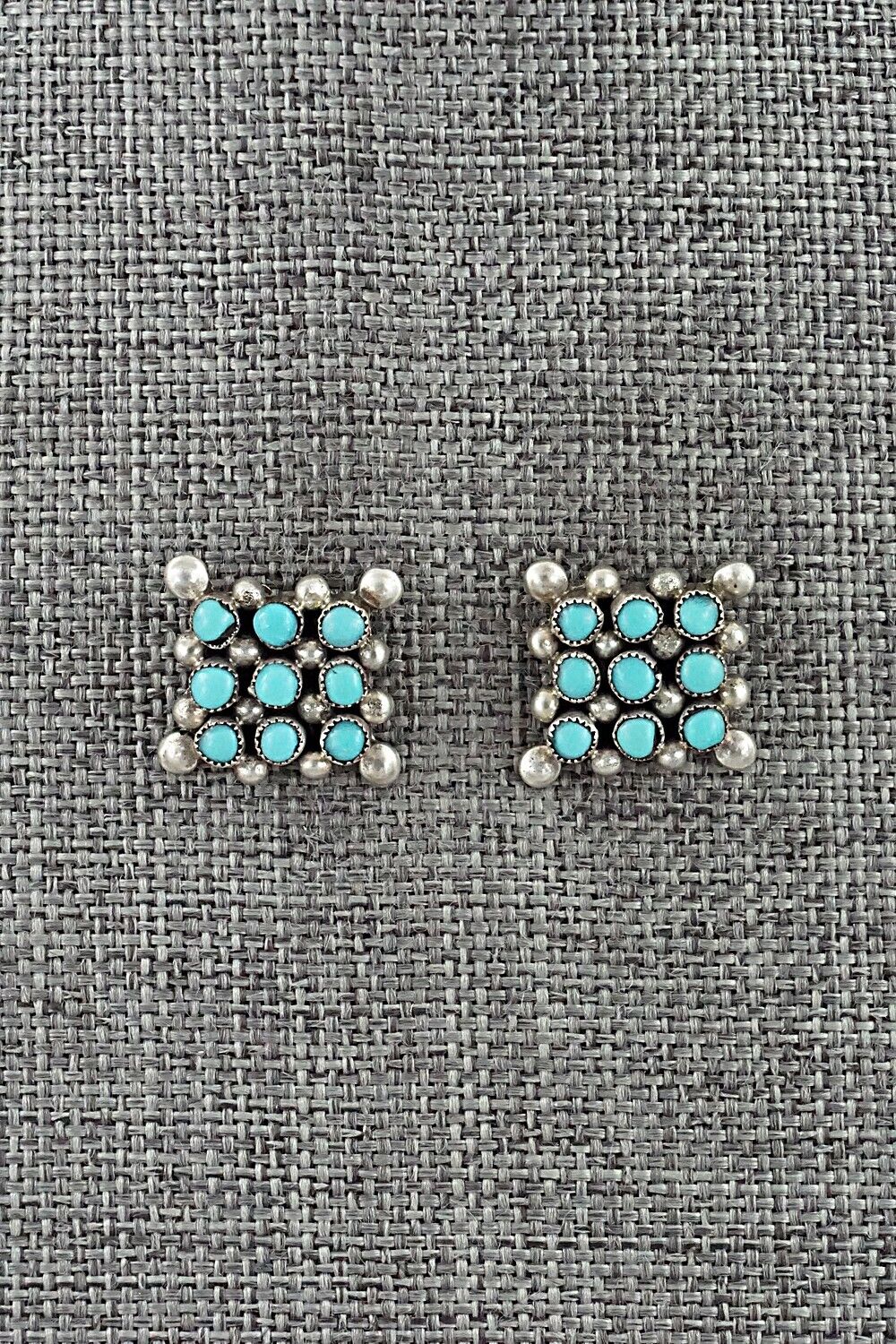 Turquoise & Sterling Silver Earrings - Calvert Lamy