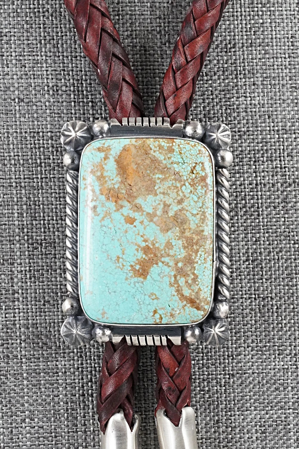 Turquoise & Sterling Silver Bolo Tie - Bob Becenti