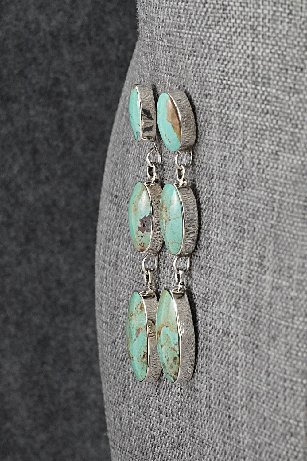Turquoise & Sterling Silver Earrings - Irvin Tsosie