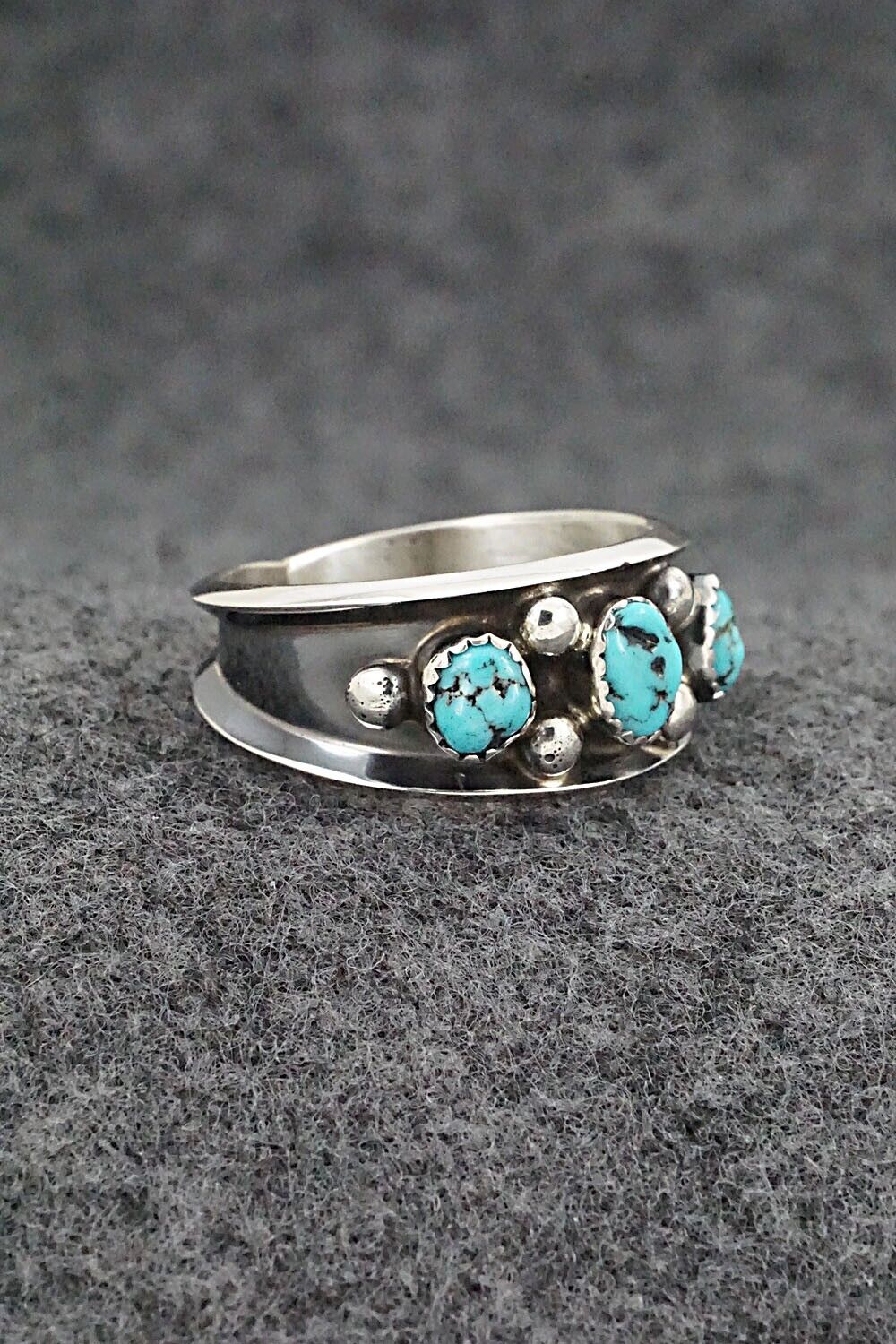 Turquoise & Sterling Silver Ring - Paul Largo - Size 8.5