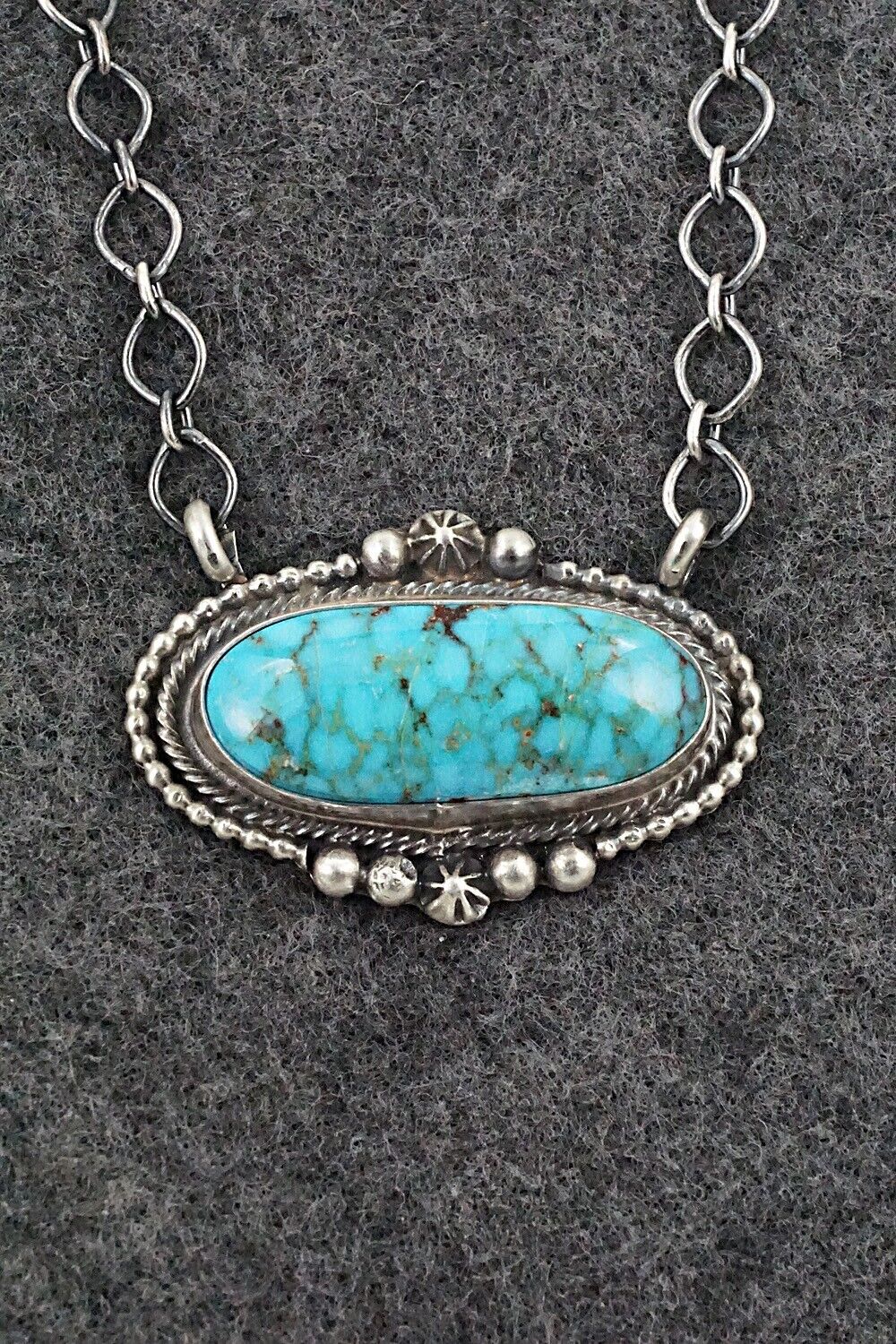 Turquoise & Sterling Silver Necklace - Randy Billy