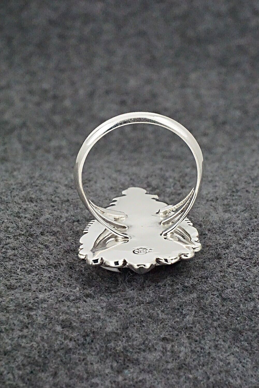 White Buffalo & Sterling Silver Ring - Daniel Benally - Size 10.75