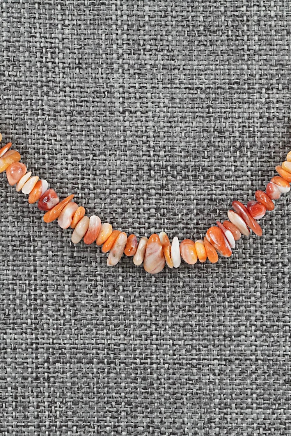 Turquoise, Spiny Oyster & Sterling Silver Necklace 17" - Doreen Jake