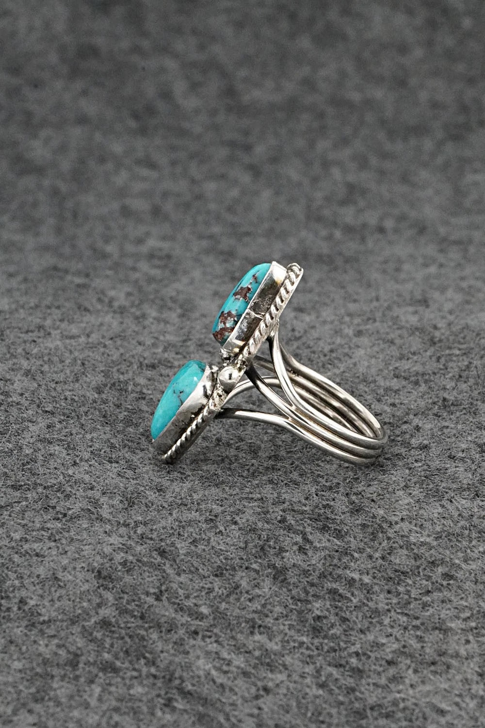 Turquoise & Sterling Silver Ring - Eugene Gruber - Size 6
