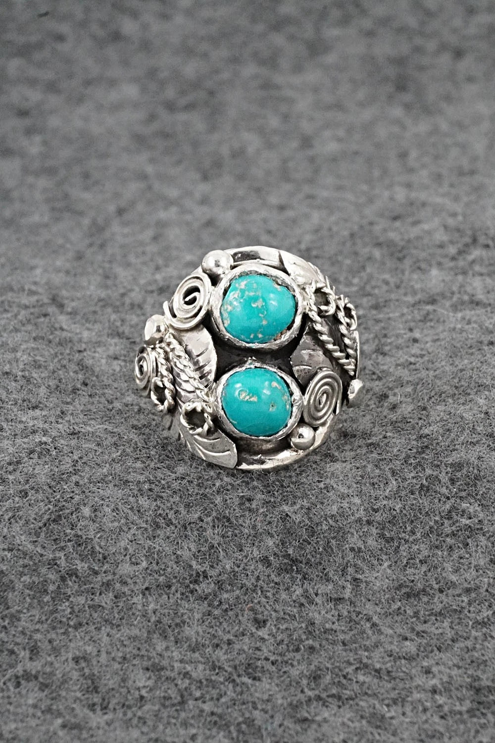 Turquoise & Sterling Silver Ring - Lauren Brown - Size 11.5