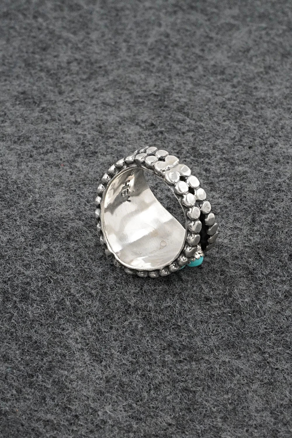Turquoise & Sterling Silver Ring - Harry B. Yazzie - Size 9