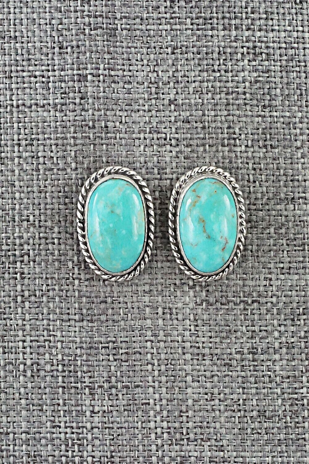 Turquoise & Sterling Silver Earrings - Marco Begaye