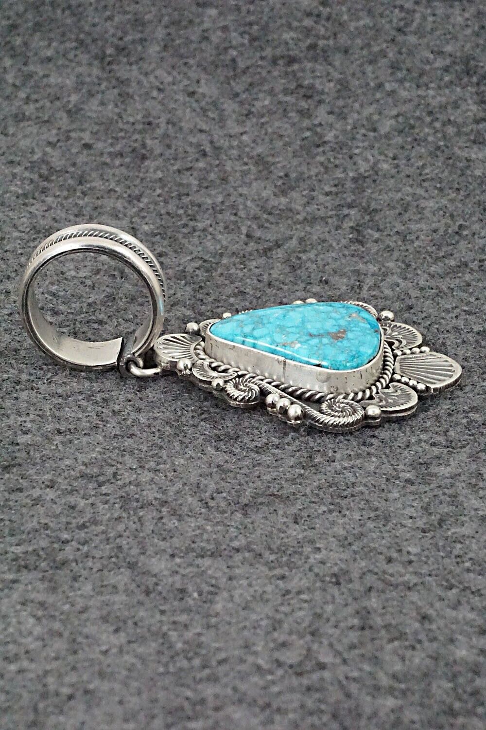 Turquoise & Sterling Silver Pendant - Michael Calladitto