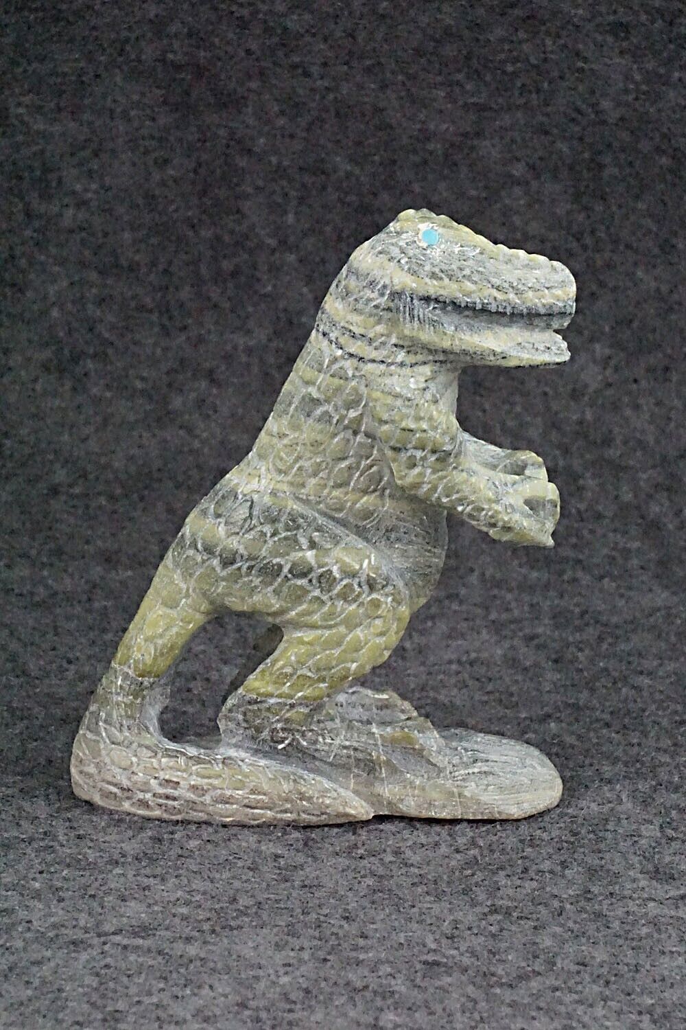 T-Rex Dinosaur Zuni Fetish Carving - Derrick Kaamasee