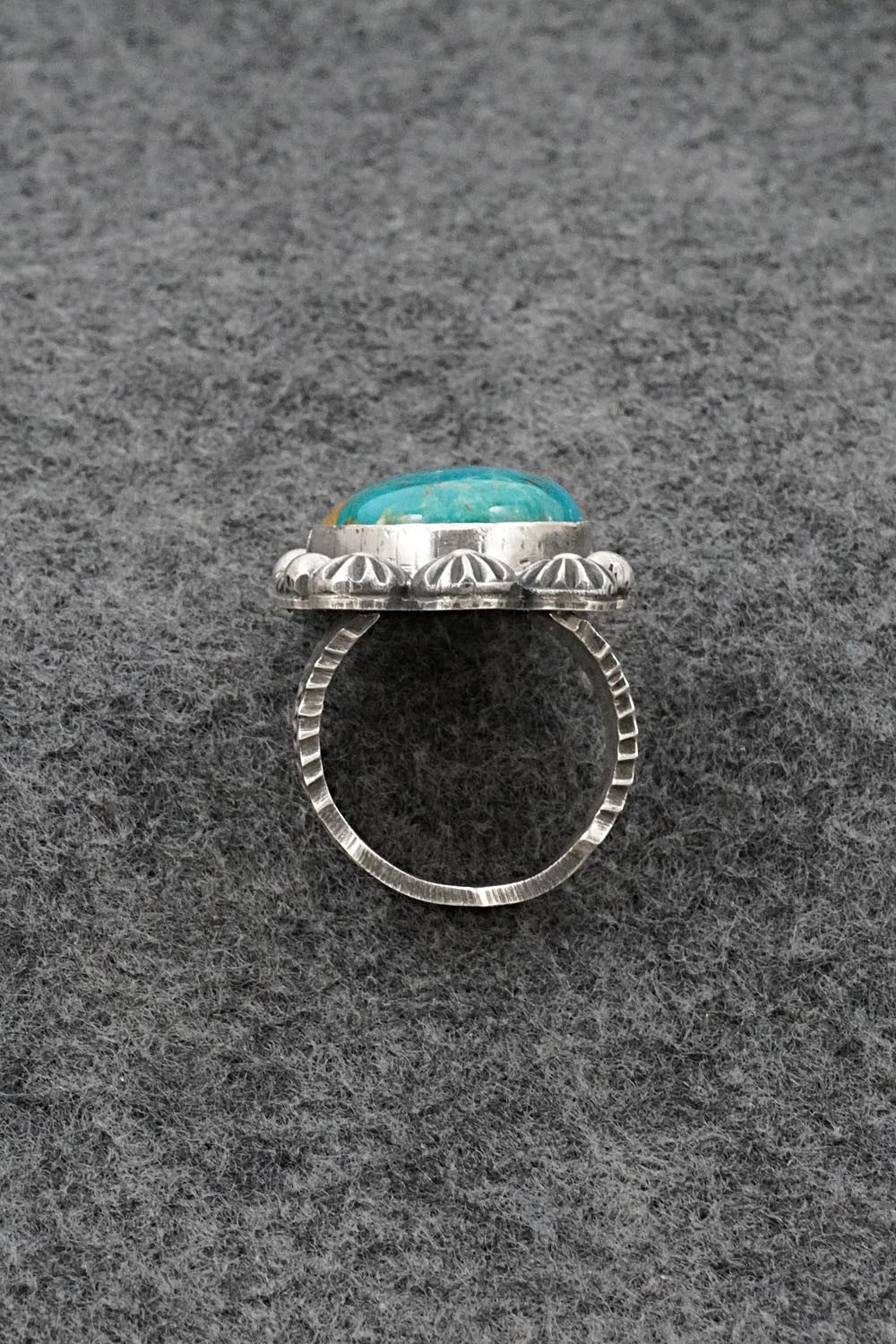 Turquoise & Sterling Silver Ring - Michael Calladitto - Size 8