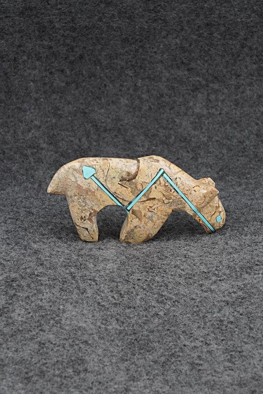 Bobcat Zuni Fetish Carving - Kenric Laiwakete