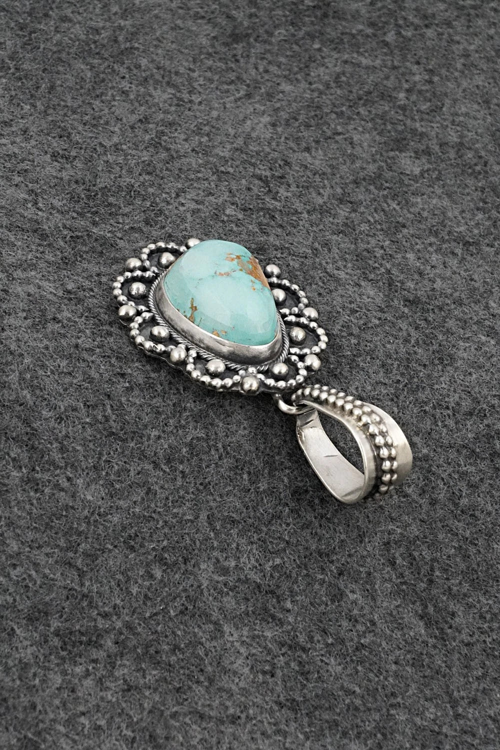 Turquoise & Sterling Silver Pendant - Darrin Livingston