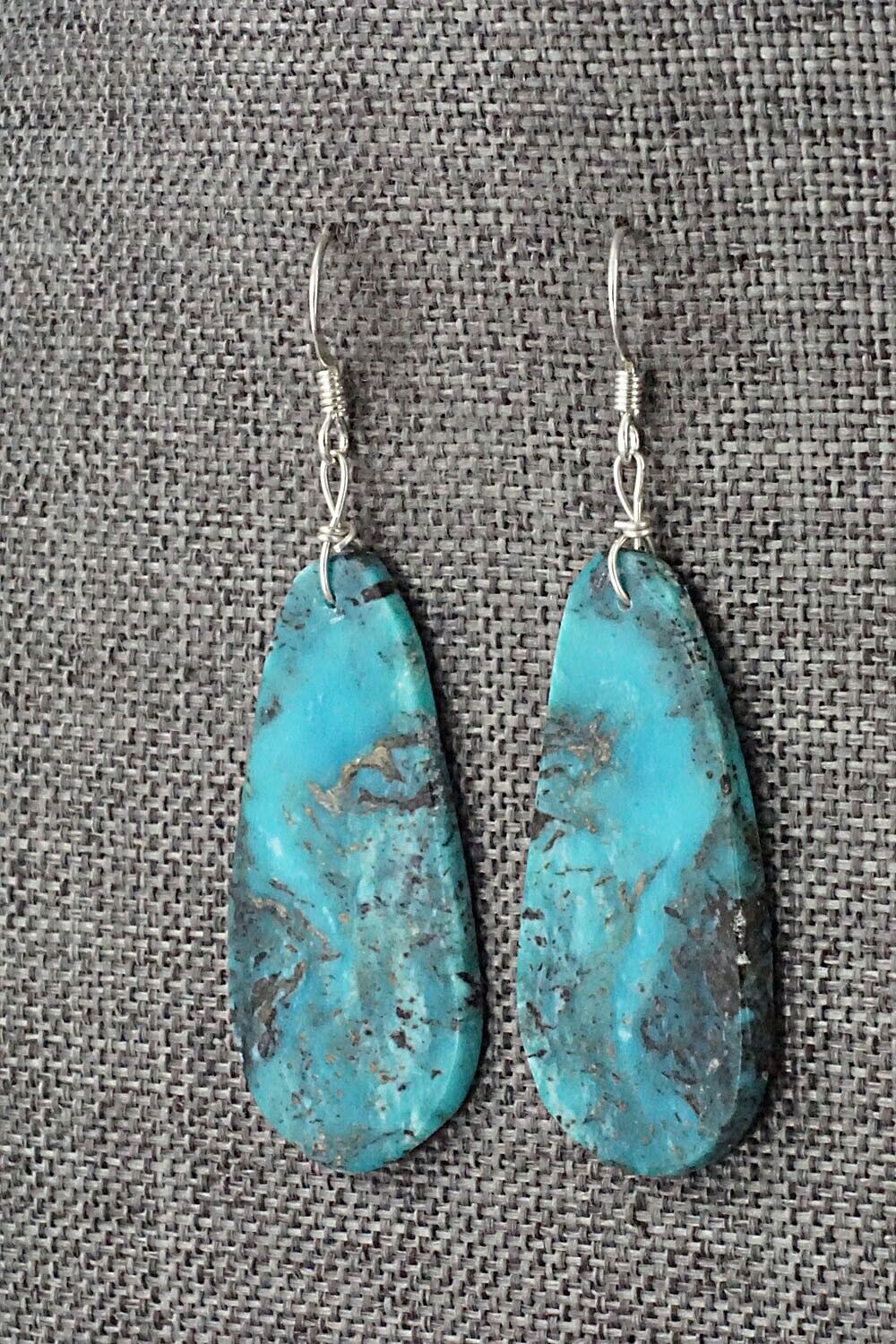 Turquoise & Sterling Silver Earrings - Joe Garcia