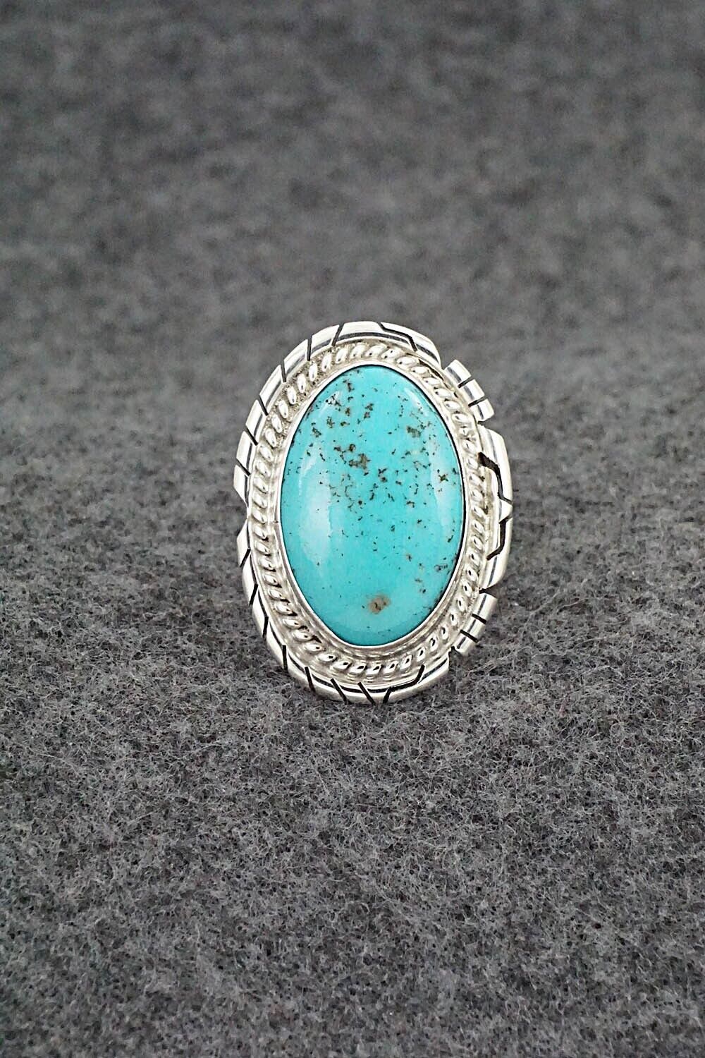Turquoise & Sterling Silver Ring - Peggy Skeets - Size 6.5