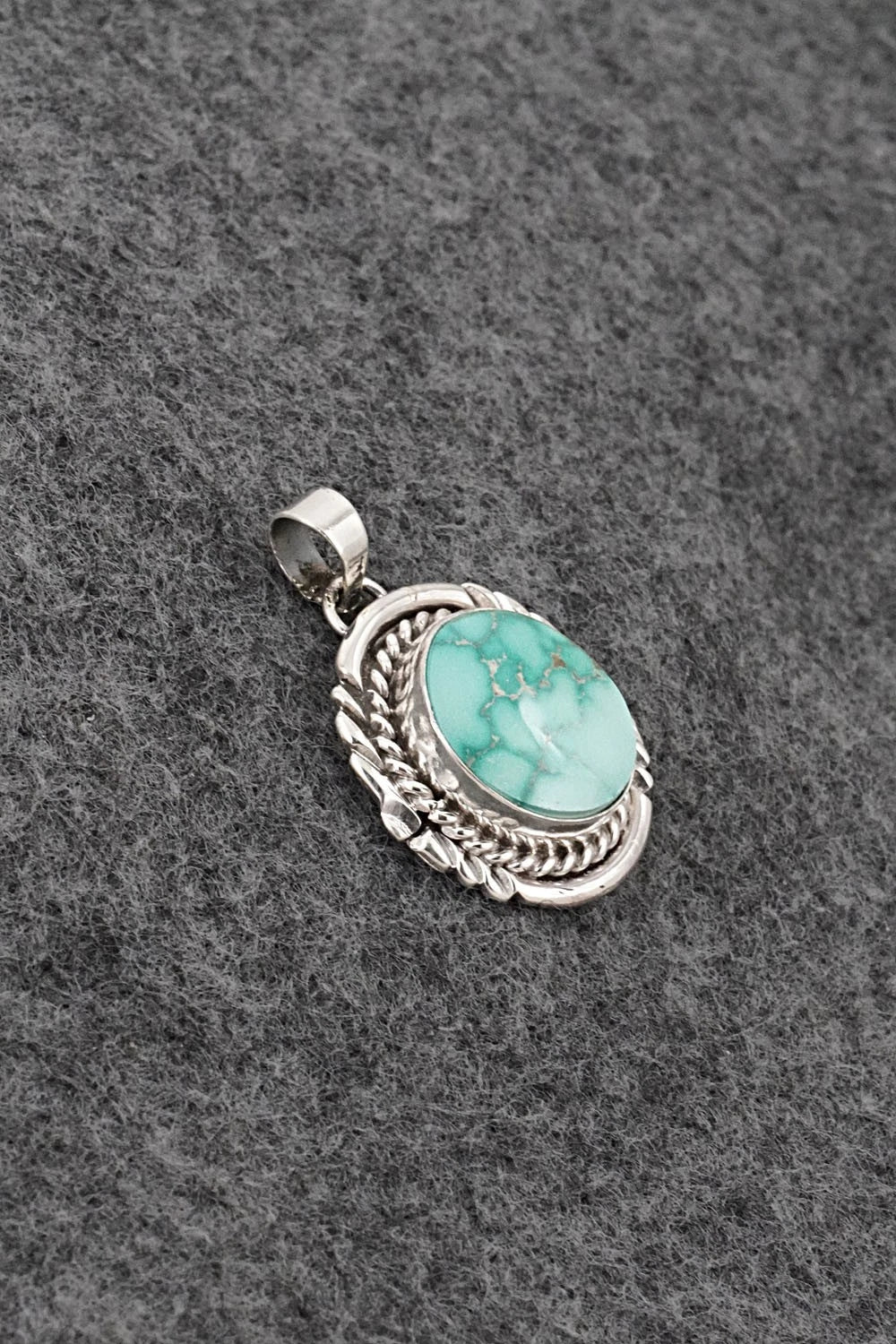 Turquoise and Sterling Silver Pendant - Gene Martinez